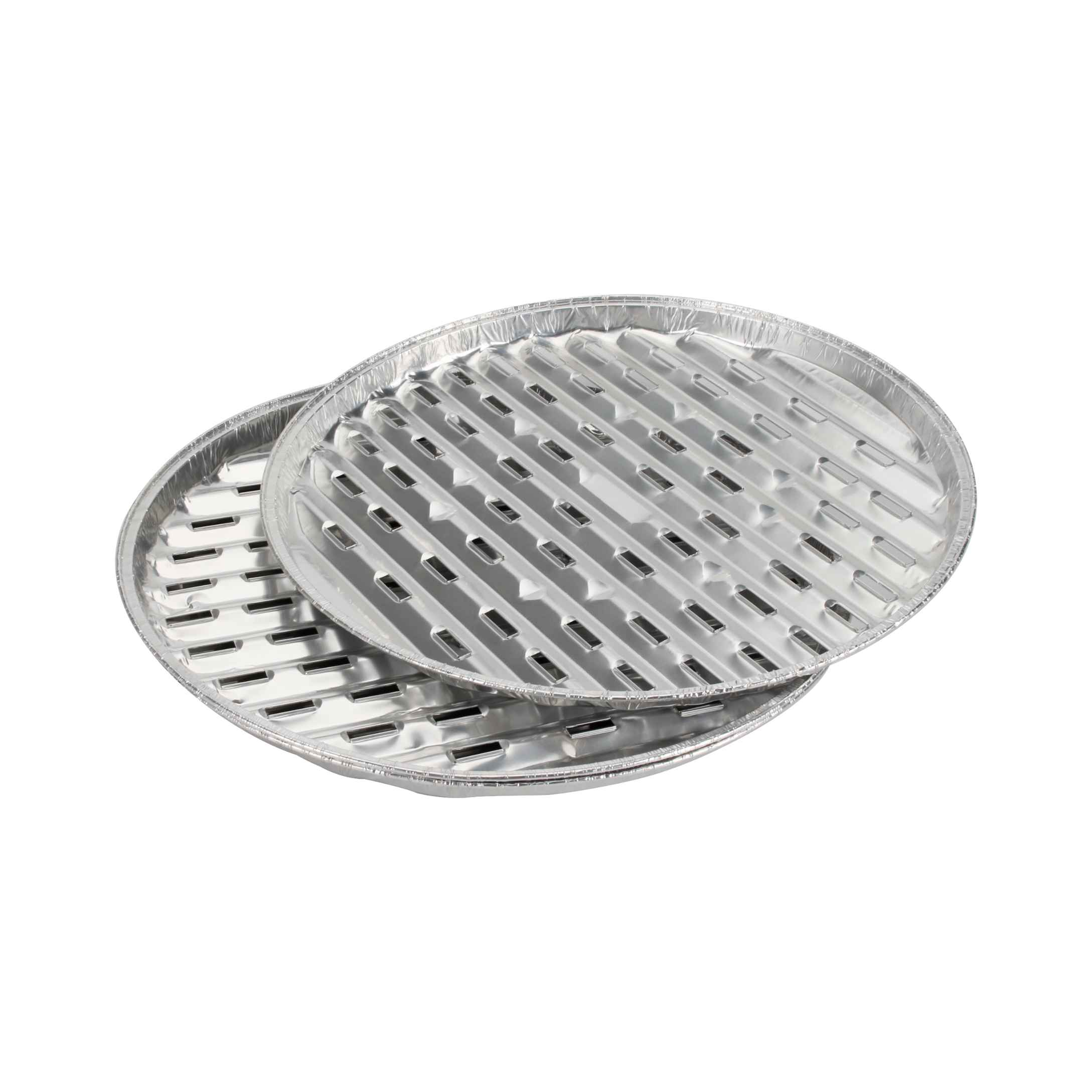 Round foil BBQ grill pan