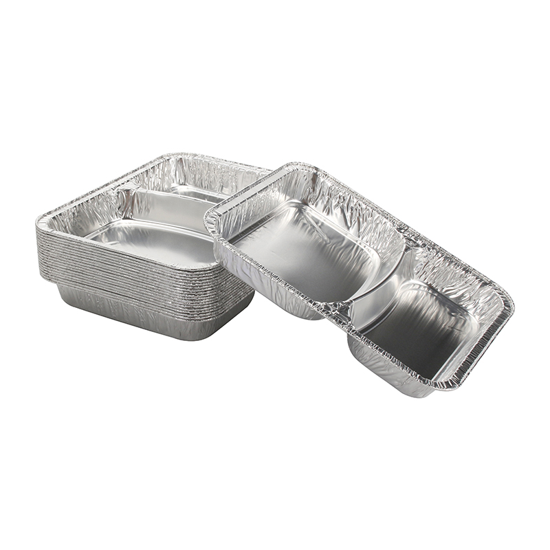 2-Compartment Foil take-out pan