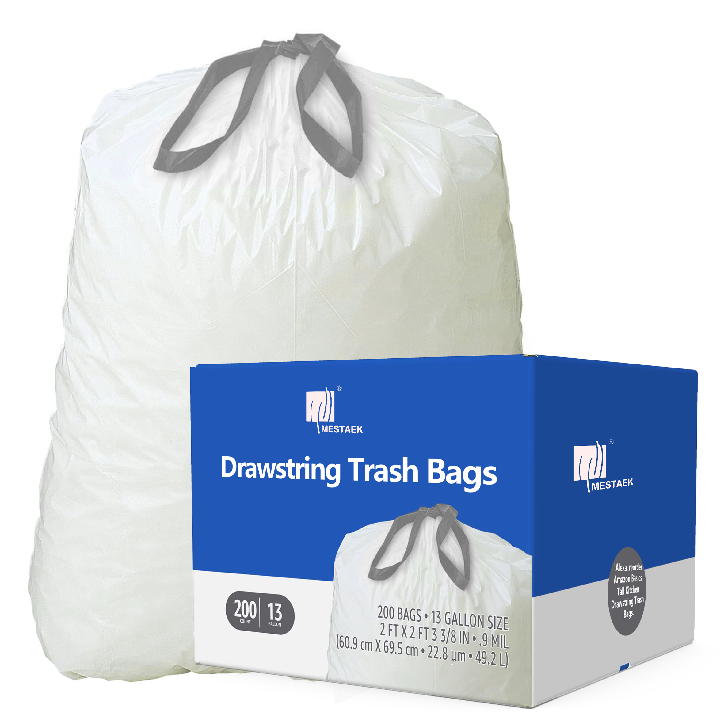 Plastic Trash Bags 13 Gallon Size